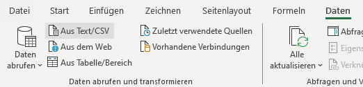 Daten aus Text abrufen